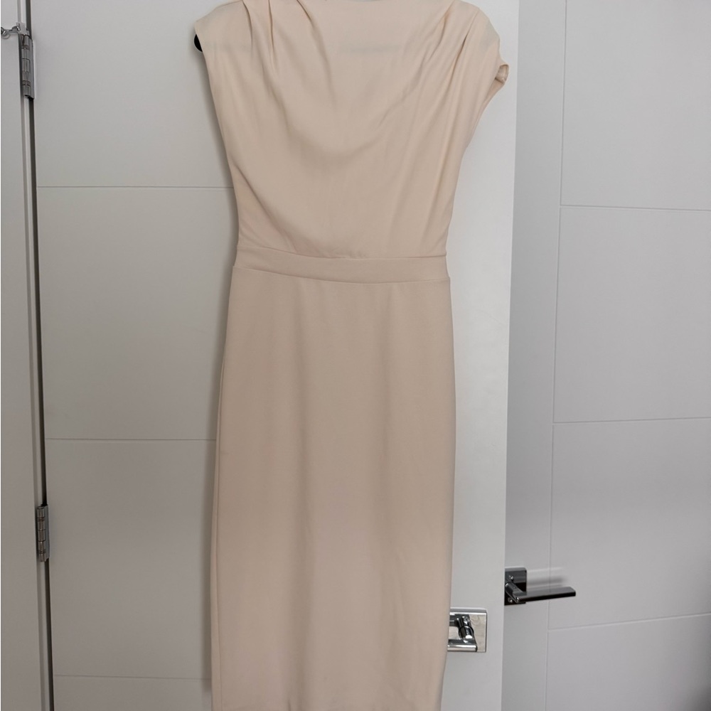 Express Cream Midi Sheath Dress